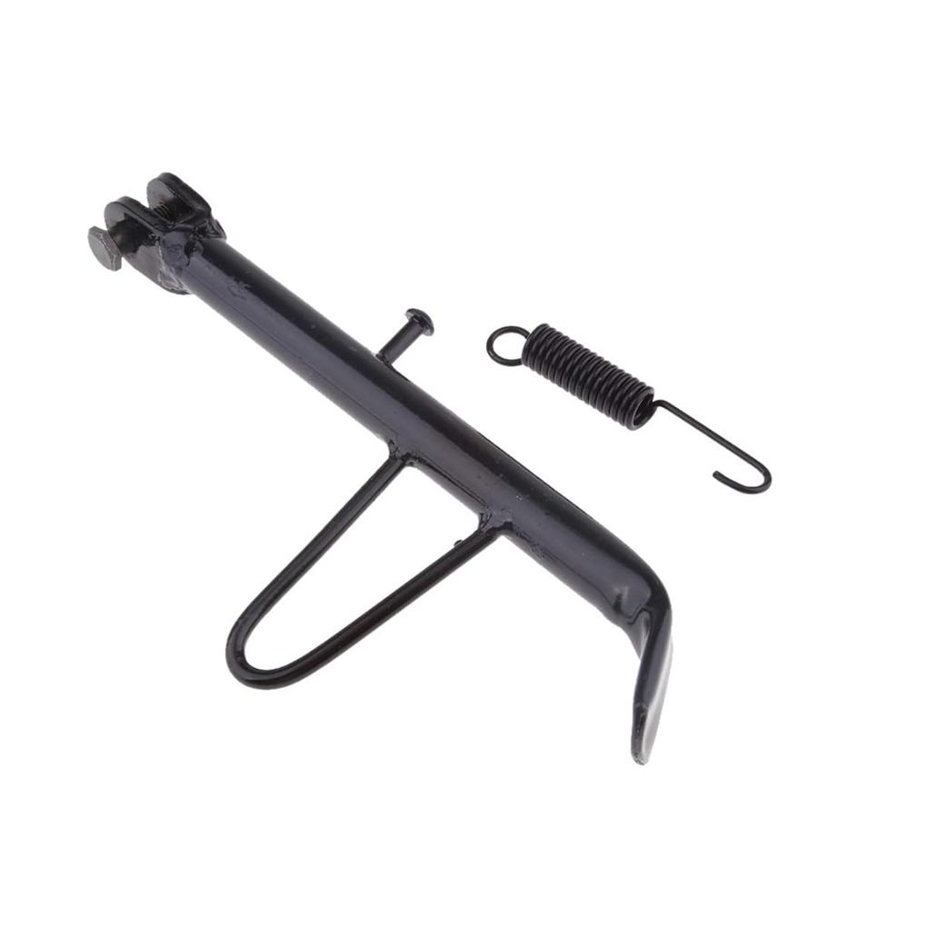 Sturdy and Durable Motorcycle Kickstand Easy Installation Made with Iron for Wear-Resistance Strong Compatibility, Black 21cm