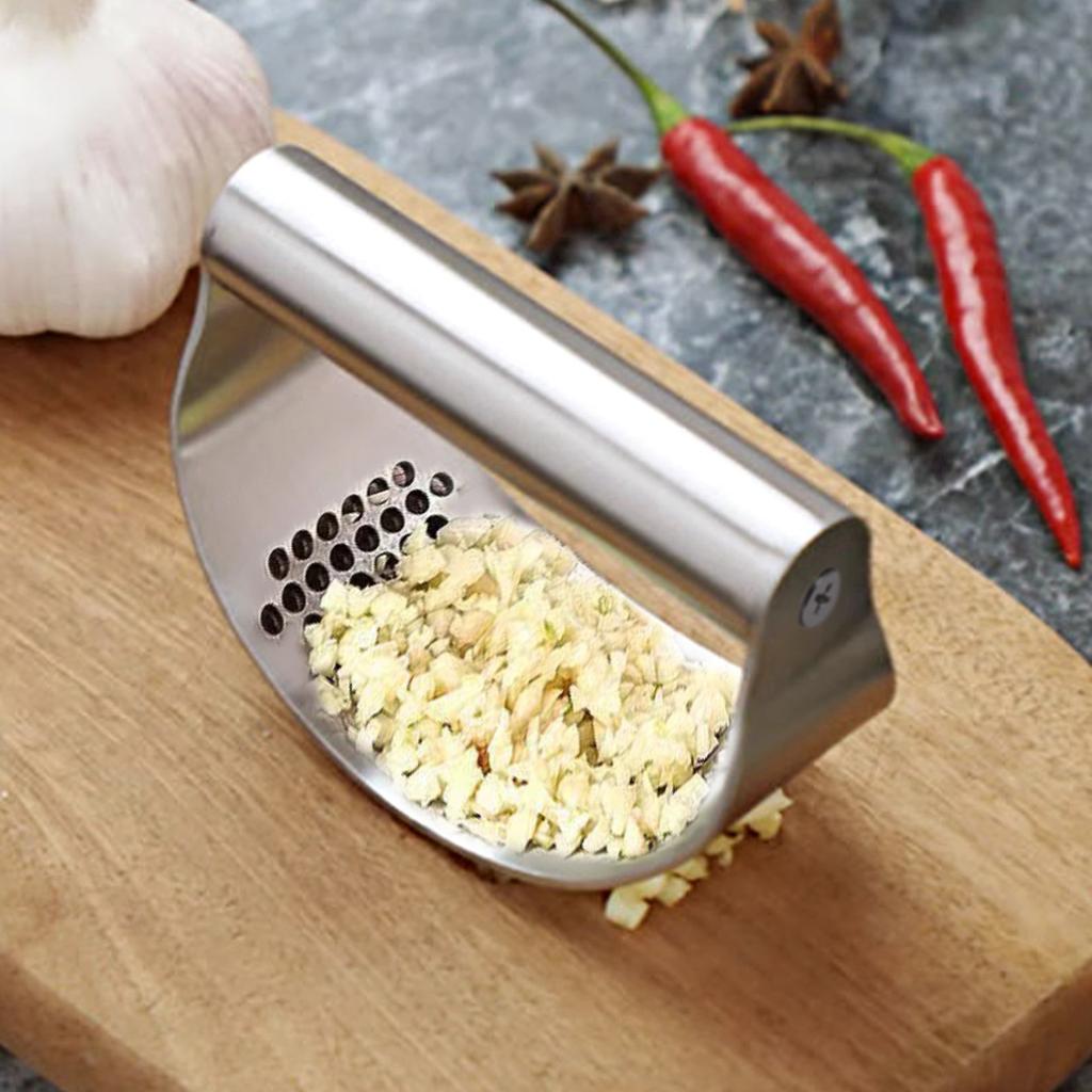 Manual Stainless Steel Garlic Press, Garlic Chopped Ginger Crusher For Fruit Vegetable Tools Kitchen Accessories