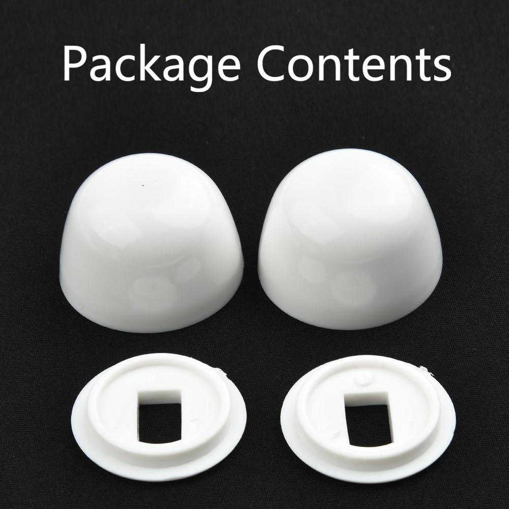 2 Pair of Plastic Stinkpot Bolt Cover Toilet Anchor Screw Cap for Home