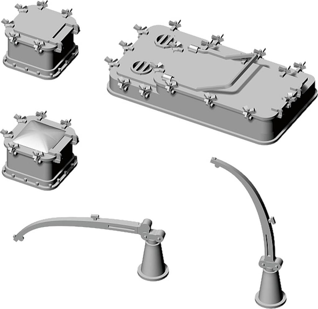 Five Star Models Japanese Ship Deck Access Door 2 Plastic Model Parts FSM351186 1/350