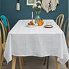 Französisches Stickerei weißes Baumwoll-Tischdecke, Tischdecke Für Zuhause Küche Hochzeit Festival Esstisch Dekoration Zubehör