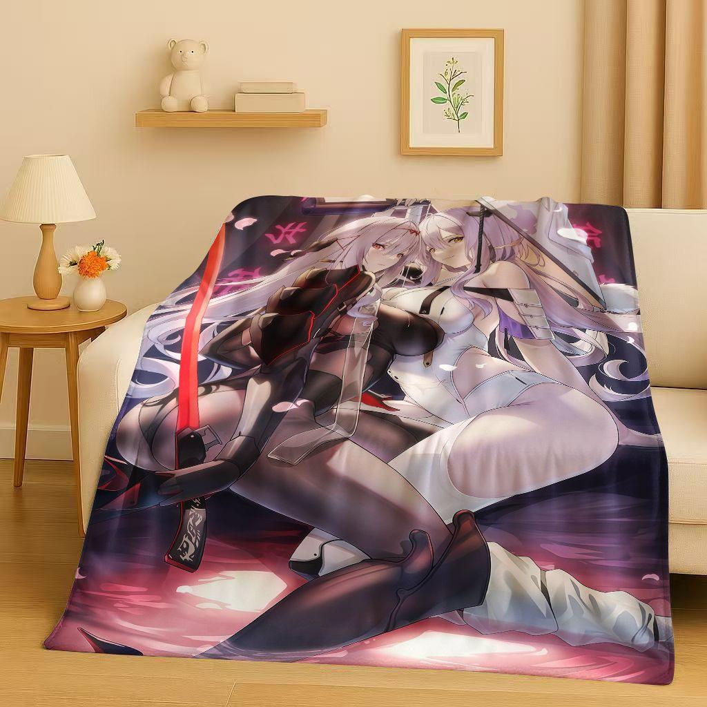 3D Genshin Impact Game Cartoon Flannel Blanket,Ultra Soft Warm Plush Throw for Home Bedroom Bed Sofa Cover Picnic Girl Gift