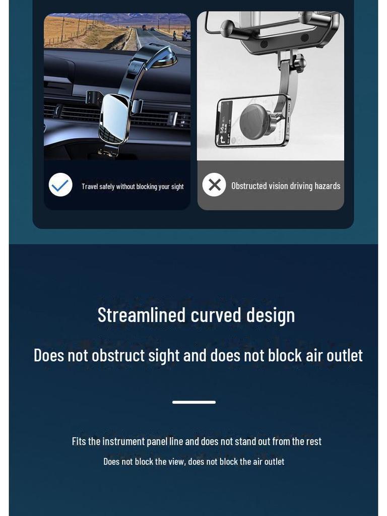 Alloy Gripper Car Vent Phone Holder with Fan Blade Hook