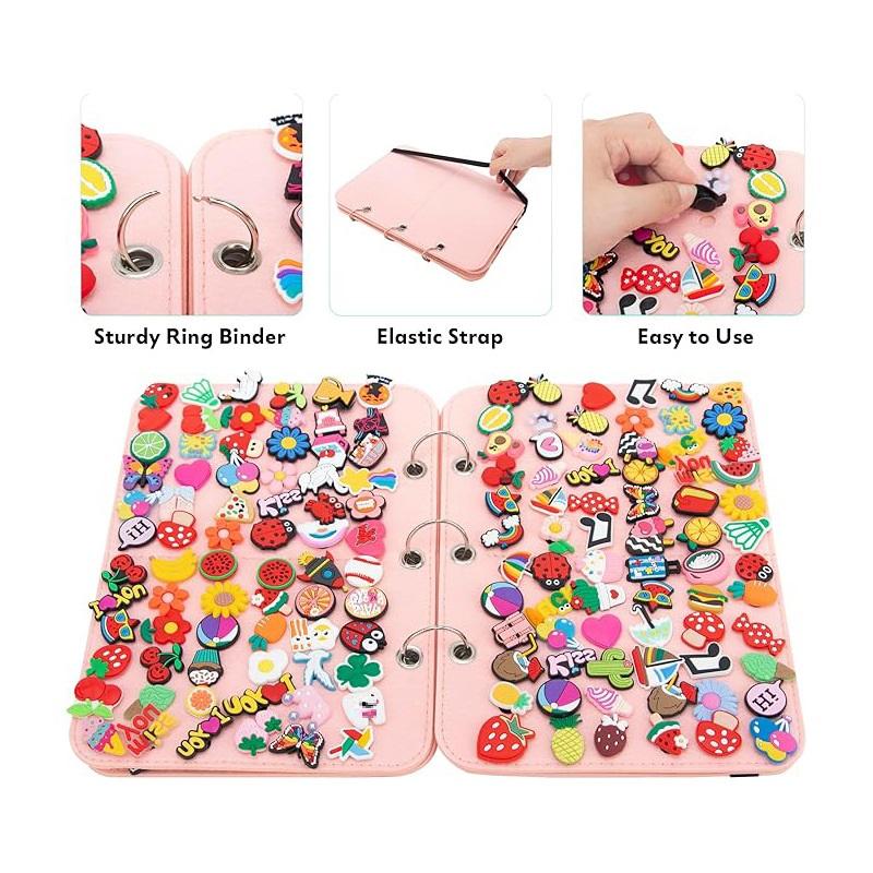 Diy Felt Pin Brooch Display Storage Book Large-Capacity Badge Charms Organizer Metal Chest Souvenir Jewelry Earring Collection