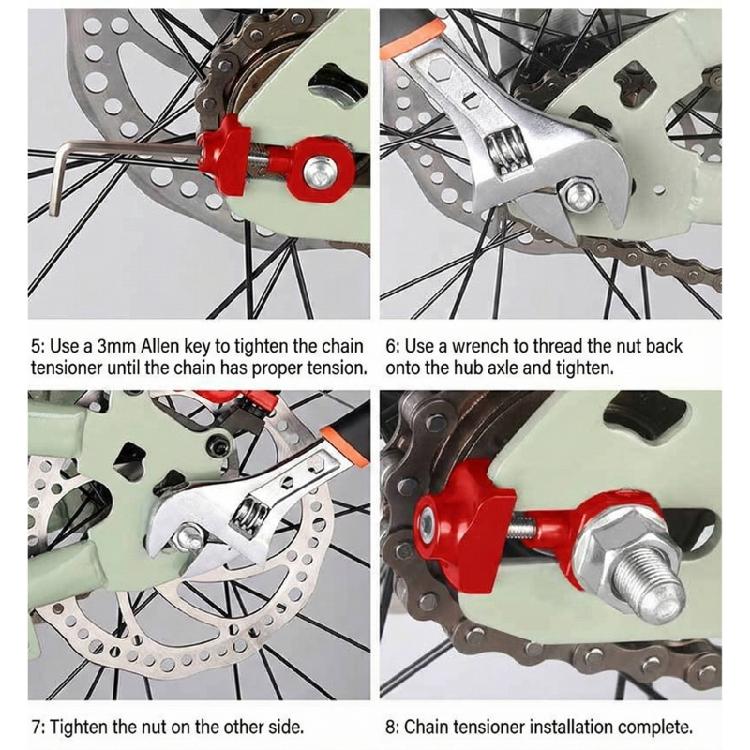 Aluminum Alloy Bicycles Chain Tensioner Bicycles Prevent Chain Falling Adjust Tool Bike Chain Adjuster Stabilizer