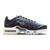 Nike Air Max Plus GS Svart Blåskjær Barnesneakers Lys-Røykgrå Robust-Oransje CD0609-023