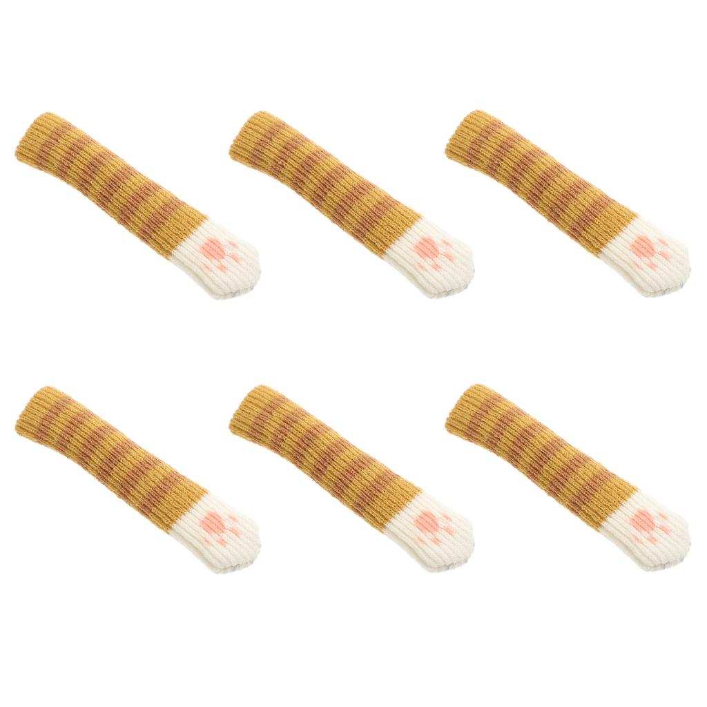 6Pcs Door Handle Covers Protective Soft Knitted Anti-Collision Sleeve Baby Safety Furniture Door Knob Protector Decorative Cover