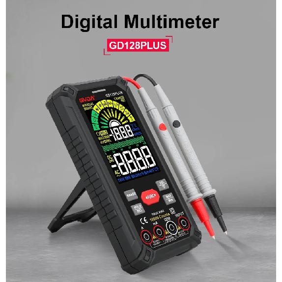 GVDA Professional Digital Multimeter True RMS Capacitance Tester Rechargeable Battery Ohm Hz AC DC 1000V 10A Multitester Meter