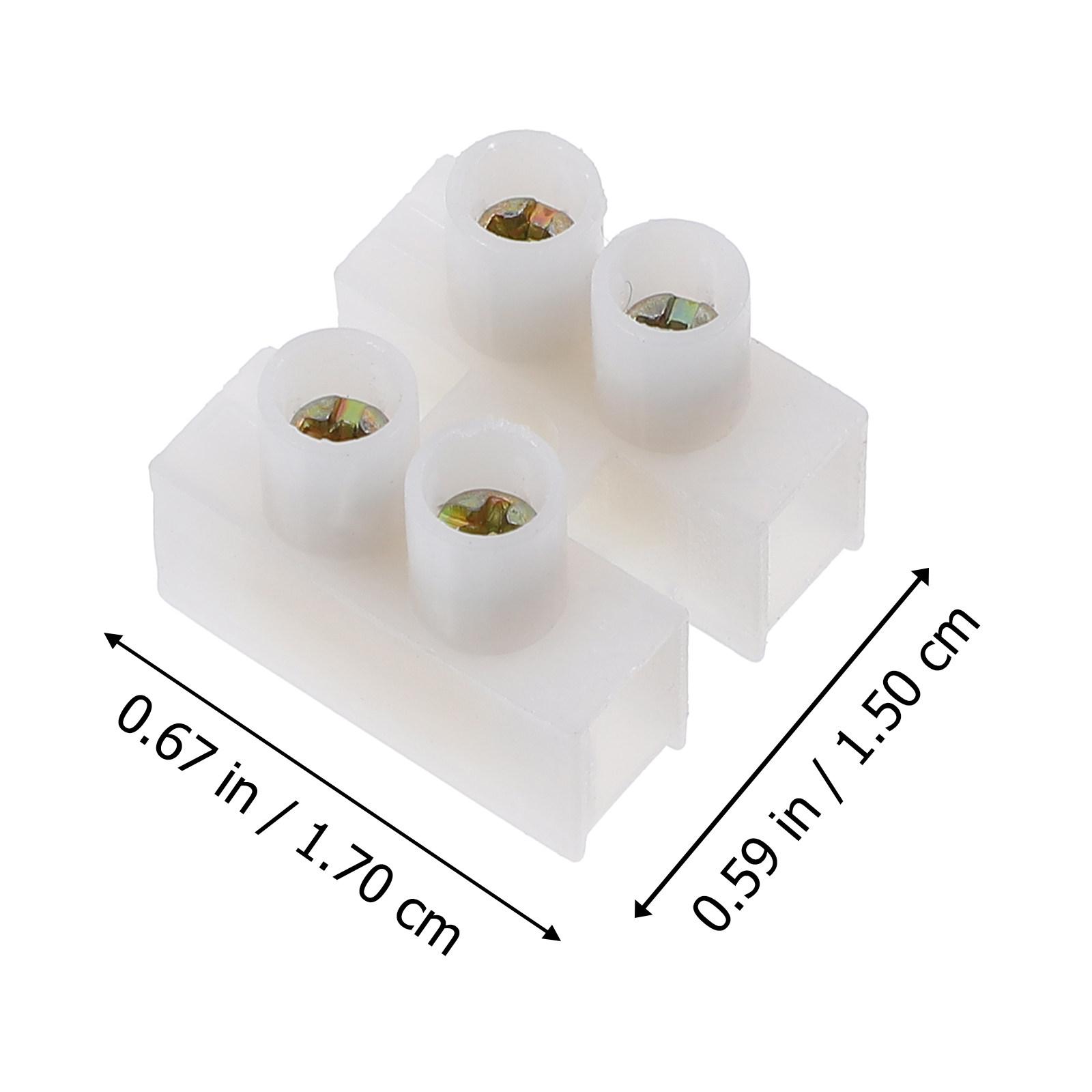 

30Pcs Zinc Alloy Screw Terminal Block 3 Position Connector for Lighting Switching Motor Control Power Supply