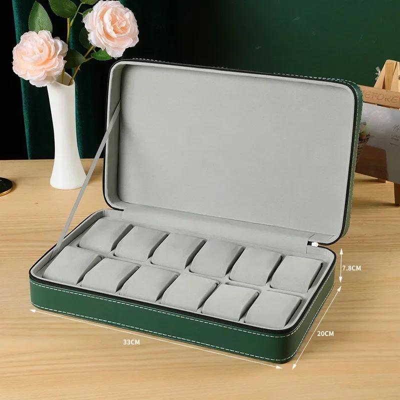 6/10/12 Solts Watches Box Traveling Portable Zipper Watch Case Bracelets Display Box for Dustproof Protection Watch Storage Bag