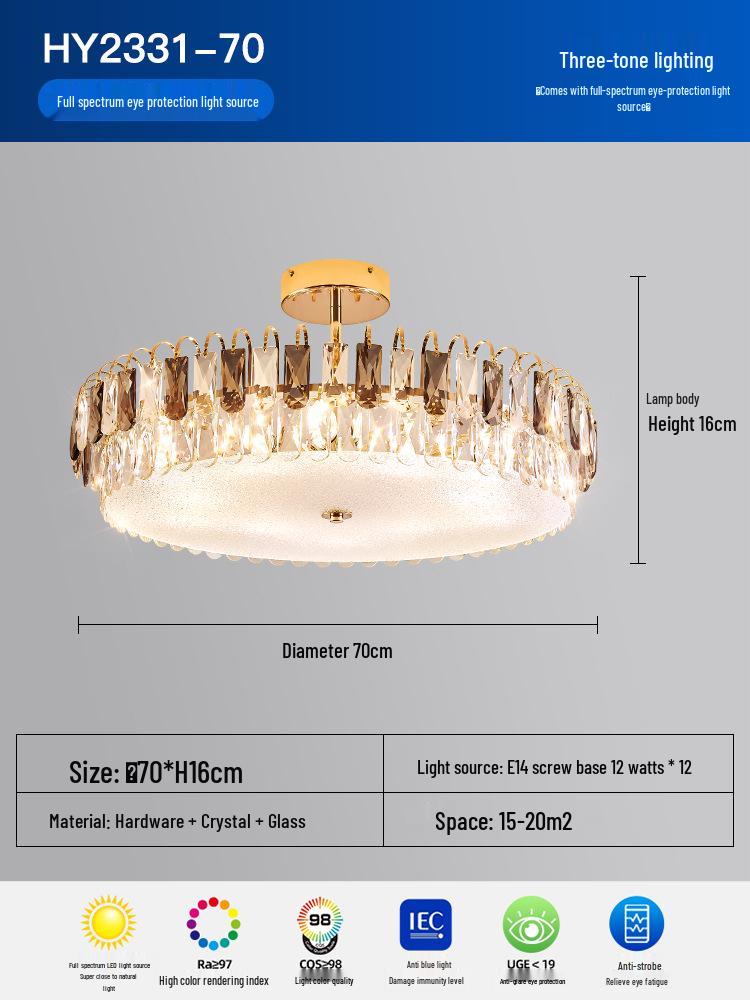 Acrylic Cloud Mist Ceiling Light: Modern, Luxurious Designer Crystal Lamp for Master Bedroom and Living Room