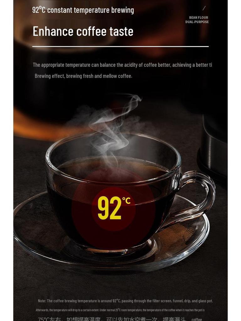 Kompakte automatische Tropfkaffeemaschine: Frisch gemahlenes All-in-One für Zuhause & Büro