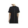 Nike Solid Color Brand Logo Knitted Casual Pullover Round Neck Short Sleeve Dress Women Dresses Black CZ3550-010