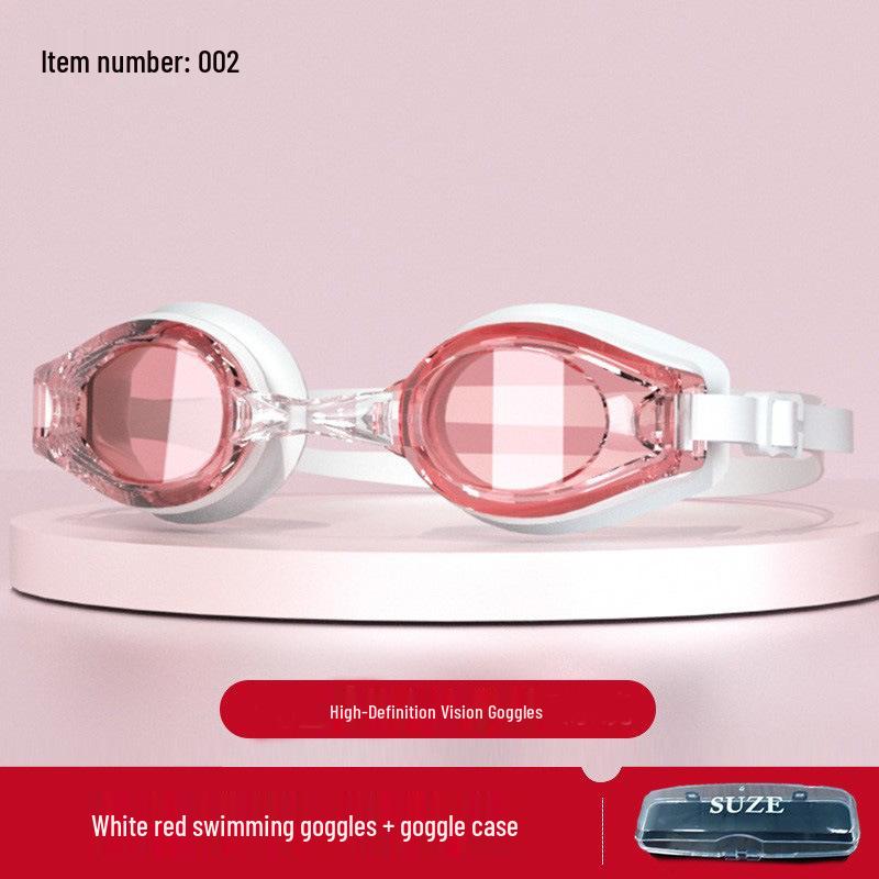 High-Definition, Anti-Fog, Waterproof Swimming Goggles with Earplugs for Adults