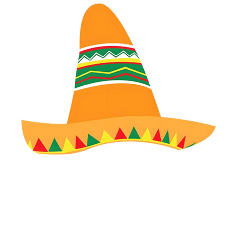 20pcs Birthday Customizable Sombrero Hat Pattern Stickers Boys' and Girls Birthday Parties Cute Stickers Decor