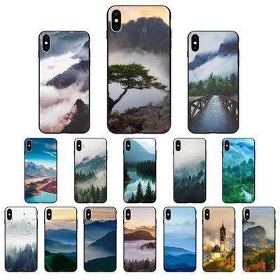 iPhone16 Mobile Phone Case Mountain, Forest, Fog Landscape Mobile Phone Case Is Sent On Behalf of Others, Painted Anti-drop for Anti-drop.