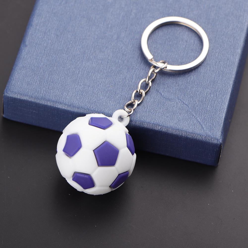 Mini Football Keychain Pendant: PVC Ornament & Souvenir for DIY European Championship/World Cup Matches