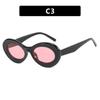 Y2K Vintage Small Oval Sunglasses Women Luxury Brand Designer Black Female Sun Glasses Shades Classic Eyeglasses