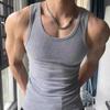 Canotta da Fitness da Uomo: Canotta traspirante in cotone a scollo basso elastica