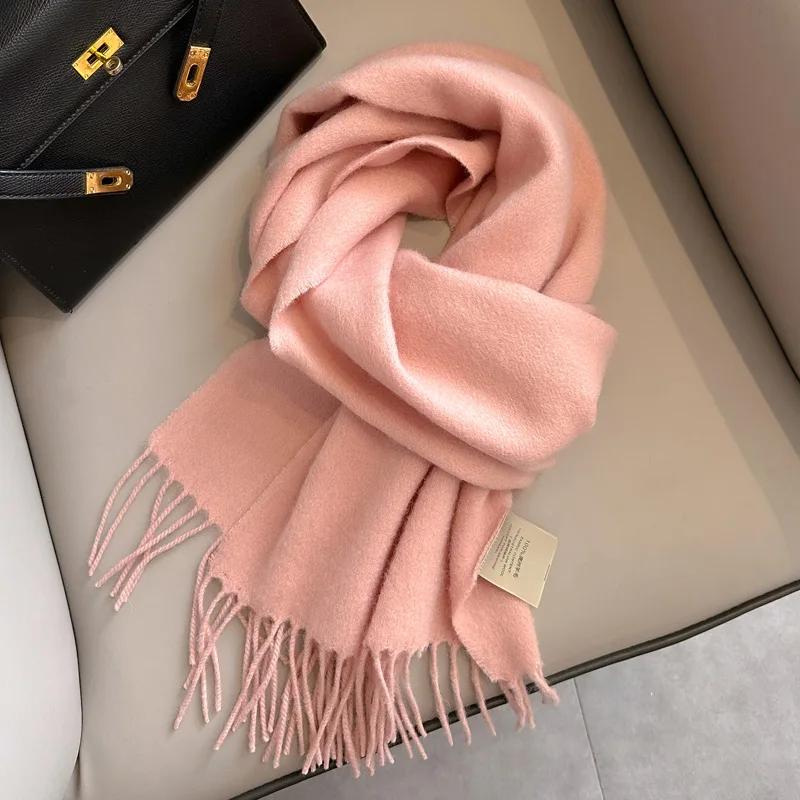 Winter Narrow Scarf 28 Color 100% Wool Scarf Hot Selling Solid Color Scarf Men's and Women's Universal Warm and Cold Proof Scarf
