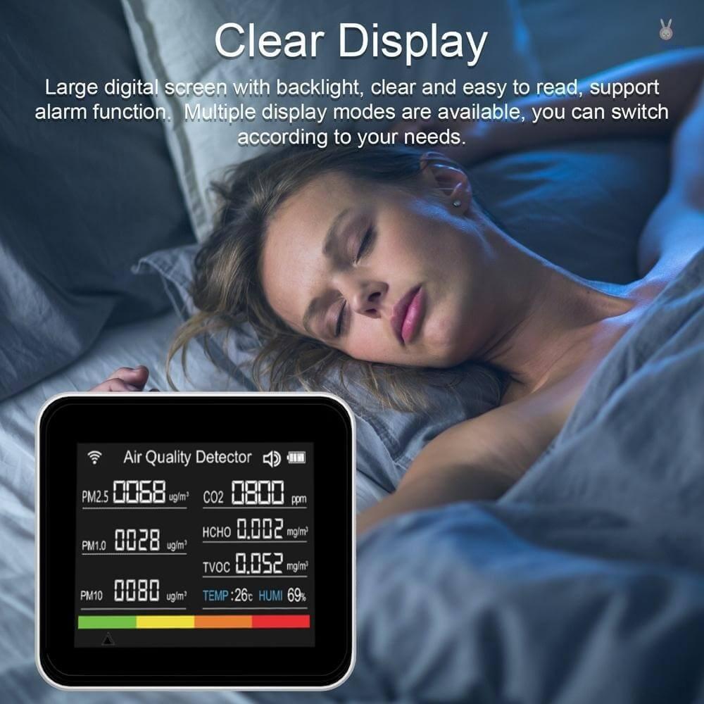 15 In 1 Professional Air Quality Monitor Portable Carbon Dioxide Detector Multifunctional Air Quality Detection Tool