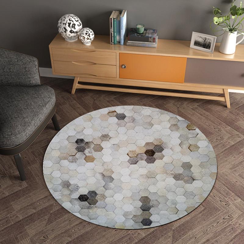Halı Dekoratif Kaymaz Döşeme Geometrik Dijital Baskı oturma odası halısı Yuvarlak Sandalye Minderi Mutfak Yatak Odası Çocuk Halı