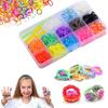600 Bucăți Benzi pentru Rulou Benzi de Cauciuc Colorate pentru Rulou Set 12 Culori Kit de Fabricare Brățări cu Benzi de Cauciuc Diy Cadou Pentru Fete Copii Artă Meșteșug