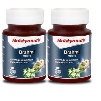 Brahmi Tabletten Zur Entspannung Des Geistes Und Zur Stressbewältigung | Fördert Konzentration, Gelassenheit Und Mentales Wohlbefinden | 60 Tabletten X 2er-Packung