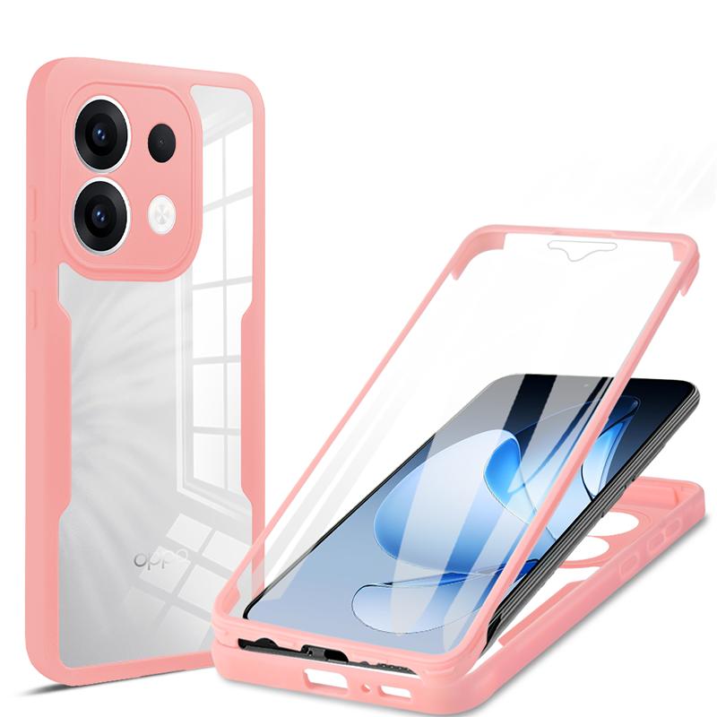 For OPPO Reno 12 Pro 360° Full Body Cover Phone Case For OPPO Reno 12 Clear Hybrid Hard Cover Silicone Soft Shell Slim Reno 12F