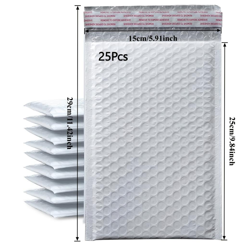 12-25 Pack Bubble Mailers Shockproof - Self-Seal Lightweight Padded Envelopes for Safe Shipping Jewelry, Phones, Gifts & Fragile Items