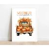 Pumpkin Spice PosterPrint Autumn Home Decor Pumpkin Coffee Latte Poster Seasonal Wall Art Fall Home Decorations Wall Art