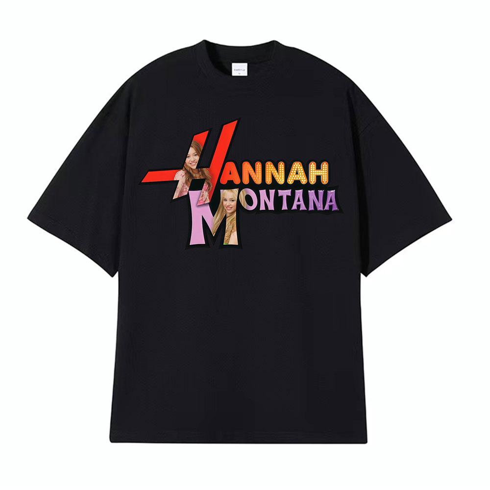 

Singer Hannah Montana Logo Tshirt 2026Summer Mens Womens Luxury Fashion Beautiful Cotton Casual Oversized Tshirt Street Wear M
