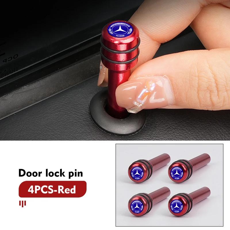 2/4pcs Car Door Lock Pin Security Pull Insurance Accessories For Benz AMG A C E S G Class W201 W210 W108 W204 W205 W203