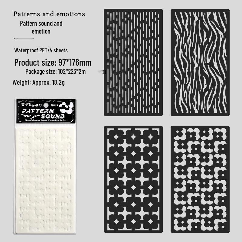 

Yuezhen Floral Wenmeng ПЭТ-трафарет, скопированный вручную, для вырезания, распыления краской и цветного искусства