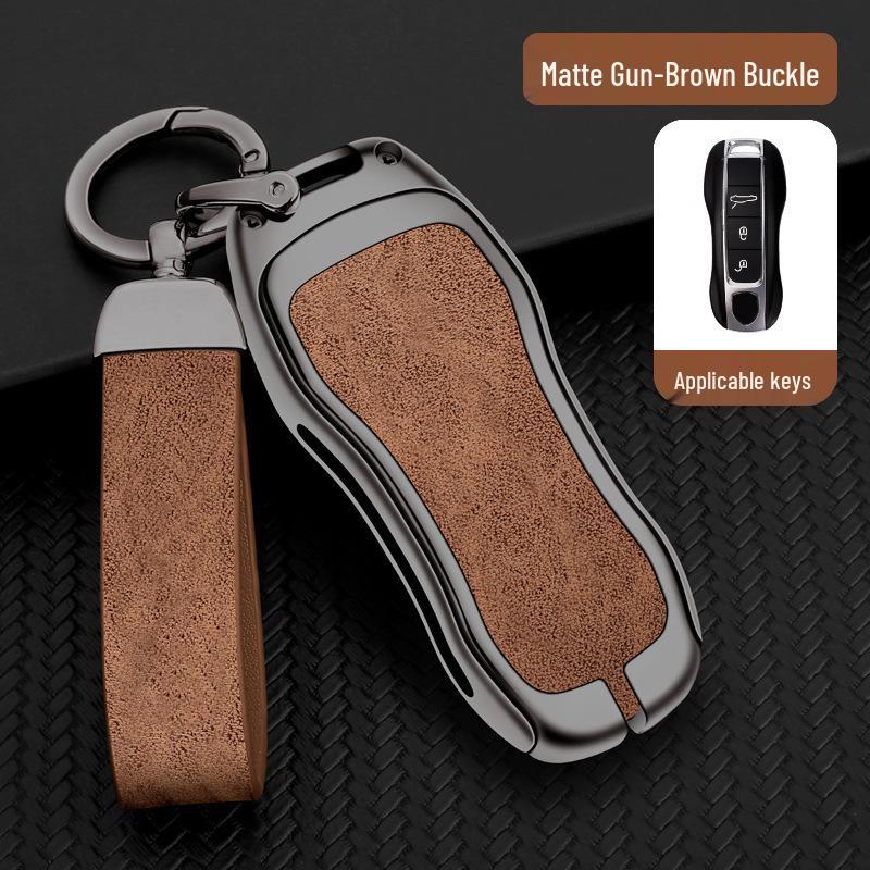 Porsche Sleuteletui Cover voor Cayenne, Panamera, 911, Taycan met Heren Gesp