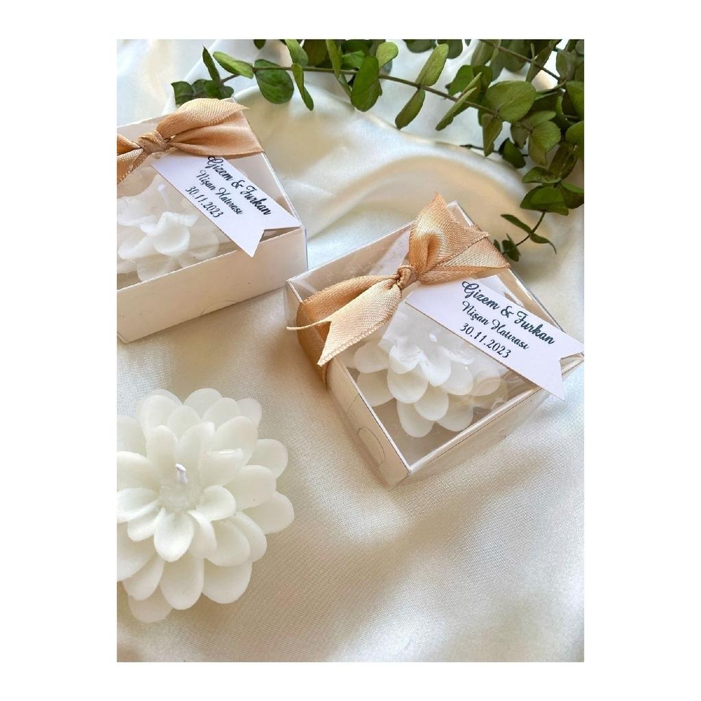 Boxed Lotus Candle Promise, Engagement, Wedding, Mawlid, Birthday, Wedding Gift - 20pcs