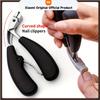 Creative Nail Clippers with Crooked Necks, Large Openings, Anti-Splash Nail Clippers, and Stainless Steel Hard Thick Nail