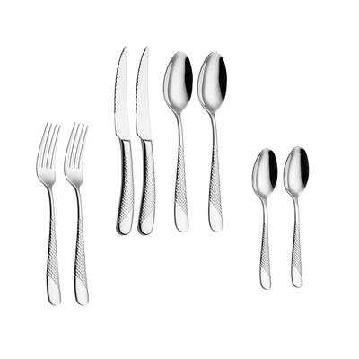 Mirror Finish Silver Plated Stainless Steel Flatware Set Copper Silverware Set Rose Gold Spoon Color Cutlery Set