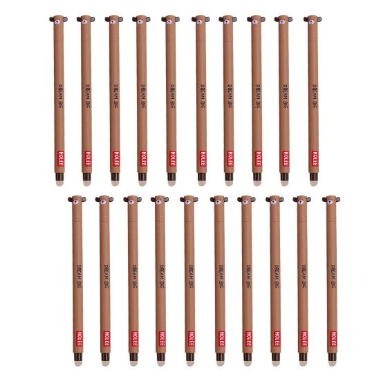 20Pcs Cartoon Animal Erasable Gel Pens for Kids 0.7mm Cute Cap