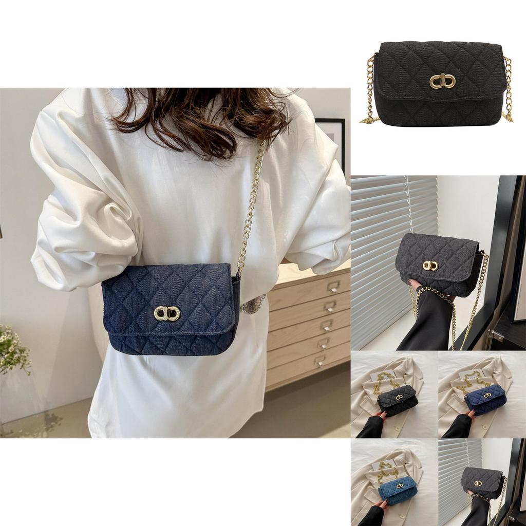 Trendige Damen-Kleinquadrat-Kettentasche für Frühling und Sommer Stilvolle Lässige Schulter-Crossbody-Handtasche