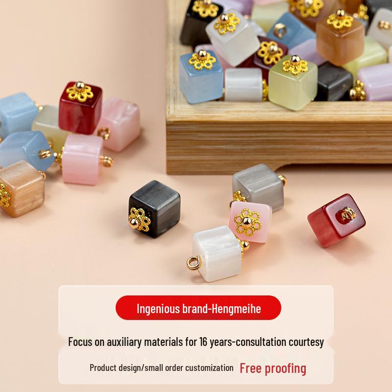 Hengmeihe Retro Jade-Style Bamboo Joint Decorative Buckle for Qipao and Hanfu 