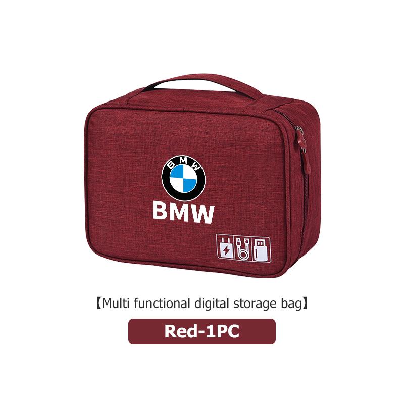 Large Capacity USB Gadget Cable Bag Hard Disk Charger Organizer For BMW E46 E90 E60 F10 E39 F30 E36 E87 E90 E30 E53 F31 E92