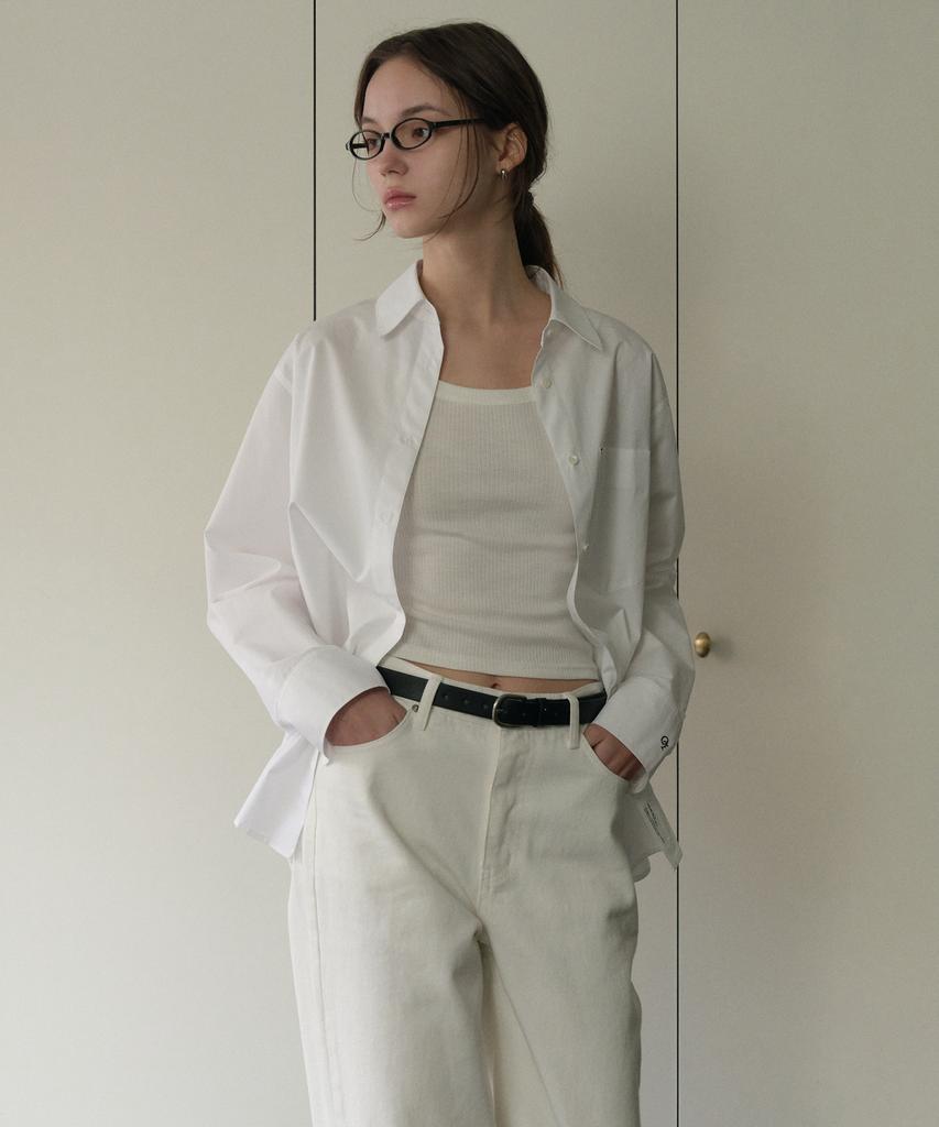 OSTKAKA Essential Cotton Oversized Shirt White