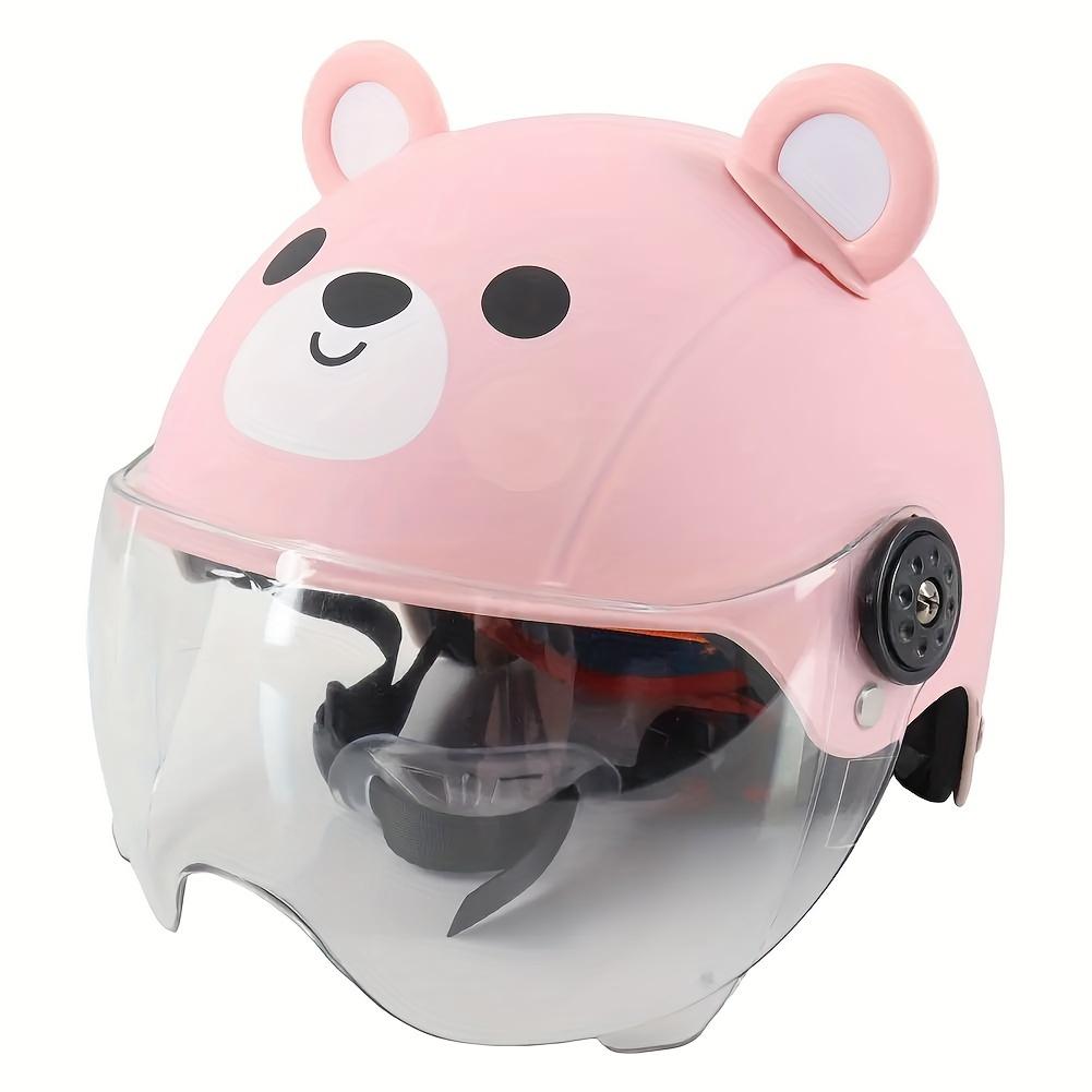 Casco de Montar para Niño Ajustable Apariencia Adorable Ultraligero Absorbente de Impactos ABS Casco de Seguridad para Patineta Bici de Niño para Niño
