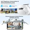 LS VISION 8MP 4K Wireless Wifi Camera Dual Lens Ai Human Detect Auto Tracking Outdoor Security Camera Color Night Vision Video Camera 4MP
