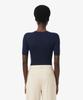 LACOSTE Women'S Fine Merino Wool Rib Knit Short Sleeve Sweater Af4146-56G 166