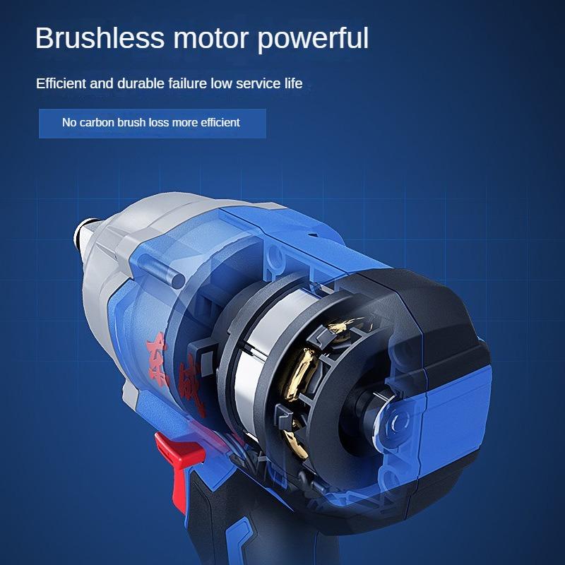 Chave Elétrica Sem Escovas Dongcheng Alto Torque Bateria de Lítio Ferramenta Canhão de Ar Elétrico para Prateleira de Autoreparo Chave de Impacto Dongcheng