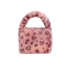 Hochwertige Plüschtasche, Eine Handtasche aus rosa Leopardenfell, Eine süße und modische Hand-Crossbody-Tasche für Frauen