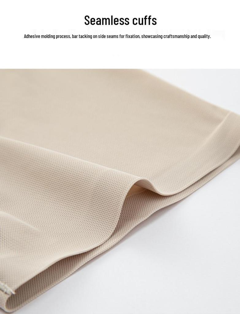 Men's Summer Ice Silk Seamless Lapel Polo - Solid Color Urban Business T-shirt for Dad or Office Wear