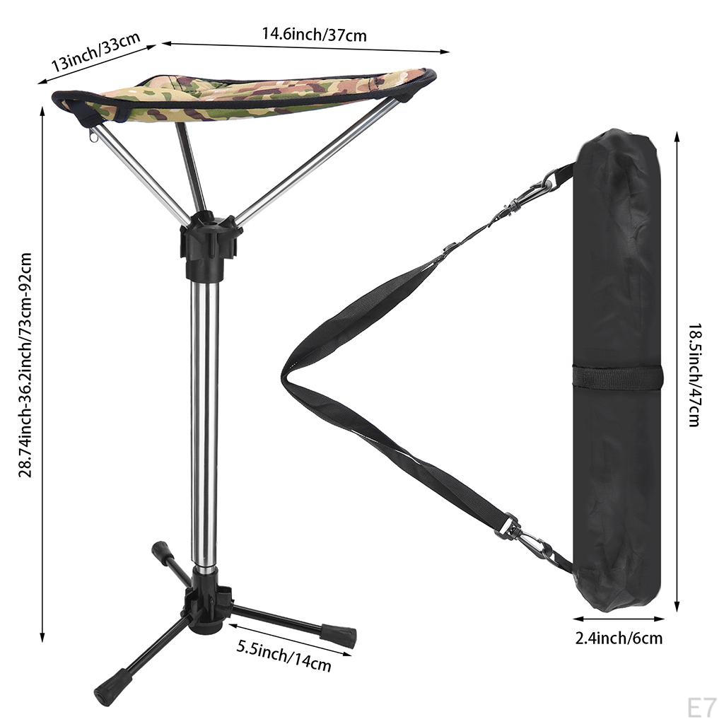 Slacker Folding Tripod Stool for Outdoor Camping Walking Hunting Hiking Fishing Travel, Support 330